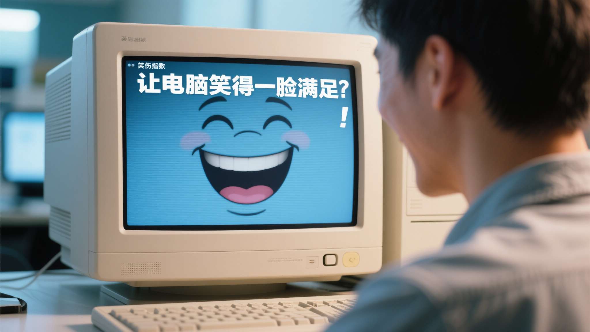 这有一只野生女蛙 囧图 椅子穿搭让电脑笑得一脸满足 "让电脑笑得一脸满足"这句话,本身就是一个极具画面感的夸张表达。屏幕当然不会笑,